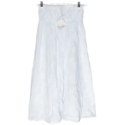 Jupe longue (Bleu, Blanc) de Gina Tricot Coton