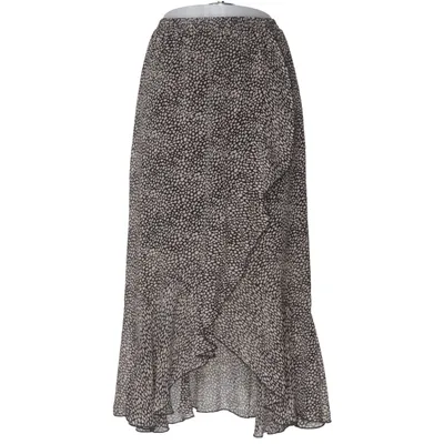 Wrap skirt (Black, Beige) from Papillonne Polyester