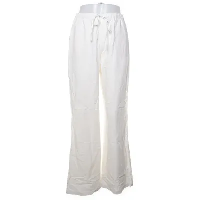 Palazzo pants (White) from Stradivarius Cotton, Linen, Lyocell, Viscose