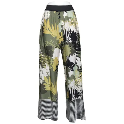 Palazzobukser (Grøn, Sort, Hvid) fra Geisha Viscose
