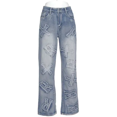 Spijkerbroek (Blauw) Katoen, Polyester