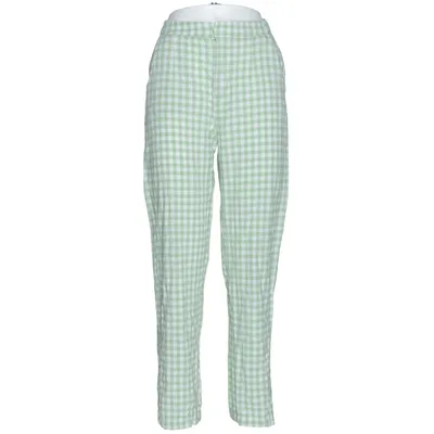 Bukser (Grøn, Hvid) fra Bershka Linned, Viscose