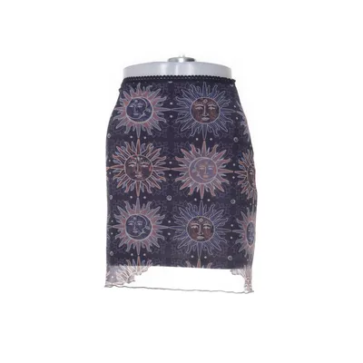 Rok (Lila, Meerkleurig) van Reclaimed Vintage Elastaan, Polyester