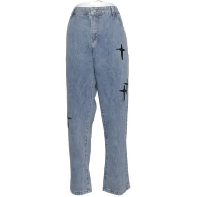 Spijkerbroek (y2k 2000s 00s 90s rare deadstock vintage designer emo grunge altfashion alternative alt mallgoth cozy fall stockholmsstil retro fairycore ed hardy swag tapout evisu edhardy opium affliction drip tribal streetwear drill skate oldschool cybery2k cheif keef baby phat miss me edgy zara true religion juicy couture chromehearts gallerydept kanye carti opium jorts skull) van AF Katoen, Polyester, Viscose
