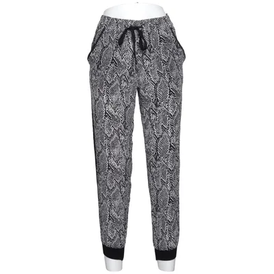 Broek (Zwart, Wit) van Atos Lombardini Polyester, Zijde