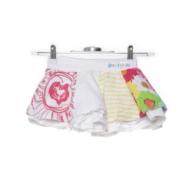 Skirt (White, Multicolored) from Desigual Cotton