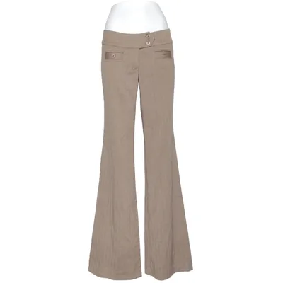 Pantalon patte d'éléphant (Beige) de Zero Base Élasthane, Polyester, Viscose