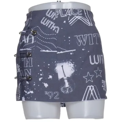 Skirt (Gray, White, Multicolored) from With Jéan Polyester, Viscose