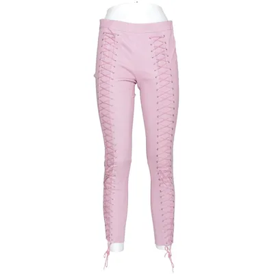Læderbukser (Pink) fra Zoe Karssen Bomuld, Elastan, Læder