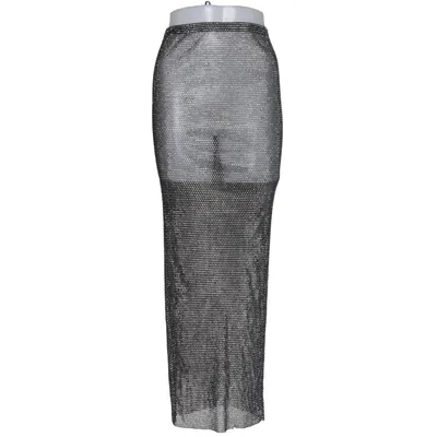 Långkjol (Rhinestone Slip Midi Skirt) från NA-KD Polyester
