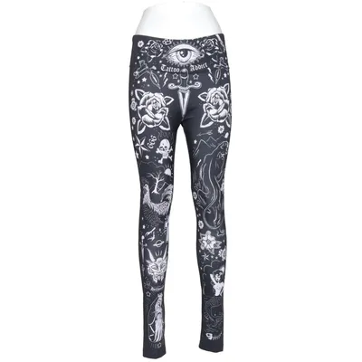 Leggings (Black, White) from Too Fast Elastane, Polyester
