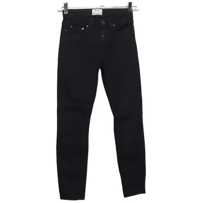 Jean (Noir) de Acne Studios Coton, Élasthane, Polyester