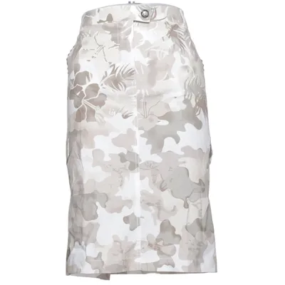 Rok (Beige, Grijs, Wit) van Punt Roma Katoen, Elastaan