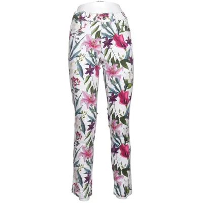 Pants (White, Multicolored) from Parami Cotton, Elastane, Tencel