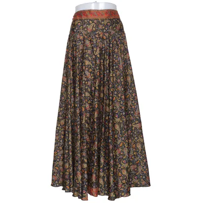 Jupe longue (Noir, Multicolore) de Wos|Sters Soie