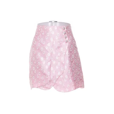 Jupe (Blanc, Rose) de Cras Polyester