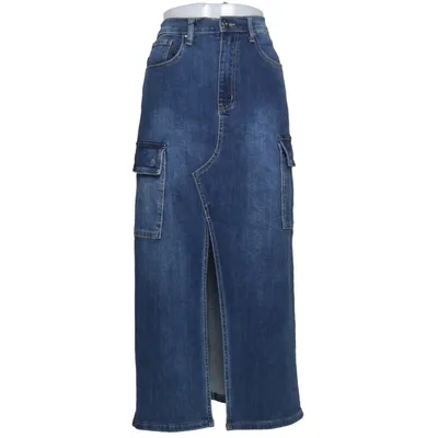 Denim skirt (Blue) from Place du Jour Cotton, Elastane