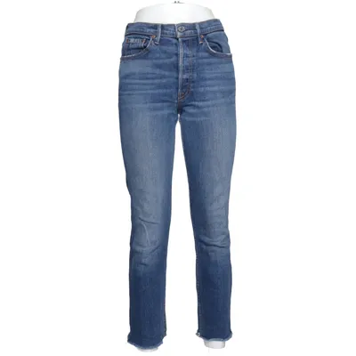 Jeans (Blå) fra Grlfrnd Bomuld, Elastan