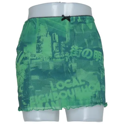 Kjol (Grön, Blå) från Urban Outfitters Elastan, Polyester