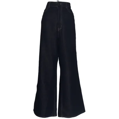 Jeans (Blå) från H&M Studio Bomull, Metallfiber, Viskos