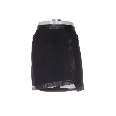 Skirt (Black) from Helmut Lang Elastane, Polyester, Leather, Viscose