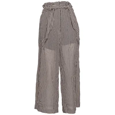 Palazzo broek (Zwart, Beige) van Nanushka Acetaat, Polyester, Viscose