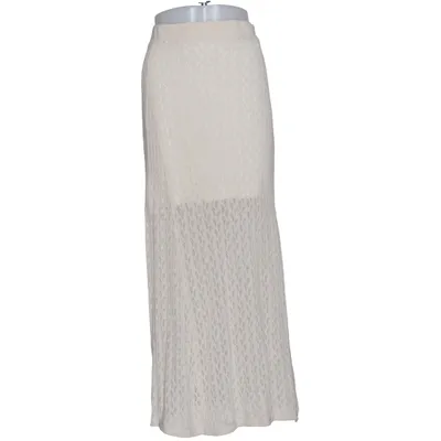 Jupe longue (Beige) de Selected Femme Lin, Coton biologique, Tencel