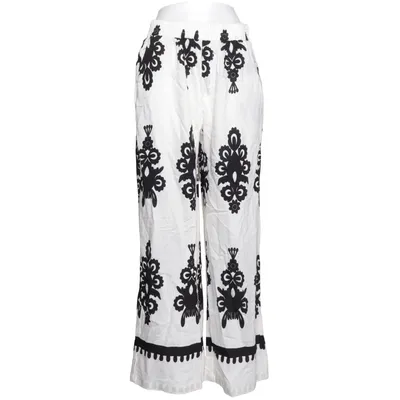 Palazzobyxor (Vit, Svart) från Unika Polyester, Viskos