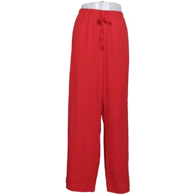 Pantalon patte d'éléphant (Rouge) de H&M Élasthane, Polyester