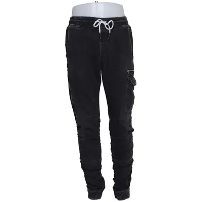 Pantalon cargo (Noir) de Savvy Coton, Élasthane, Polyester