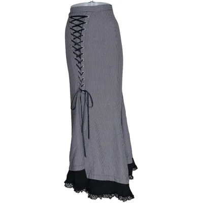 Maxi skirt (Black, White) from Laughing Vampire