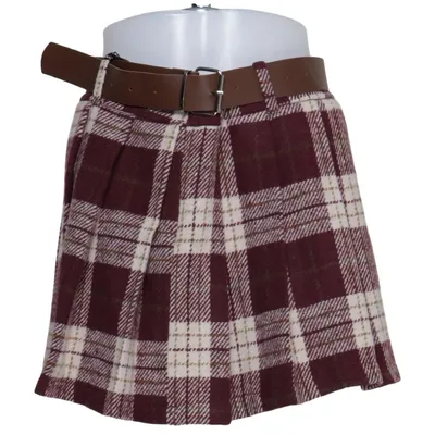 Skirt (Red, Beige) from Lumina Polyester