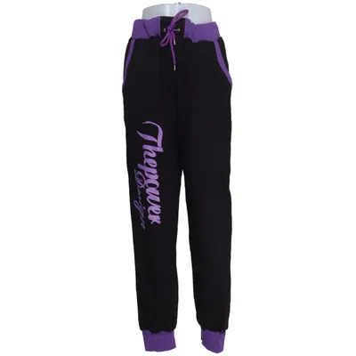 Pantalon de survêtement (Noir, Violet) de The Power Coton