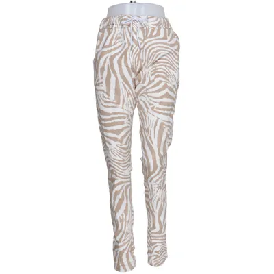Byxor (Beige, Vit) från G.Ricceri Bomull, Elastan, Nylon, Viskos