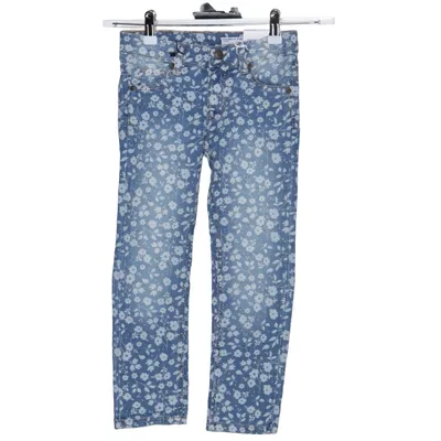 Jeans (Blå, Hvid) fra Polarn O. Pyret Bomuld, Elastan, Polyester