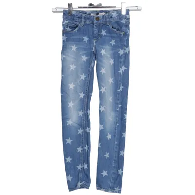 Jeans (Blå, Vit) från Detroit by Lindex Bomull, Elastan