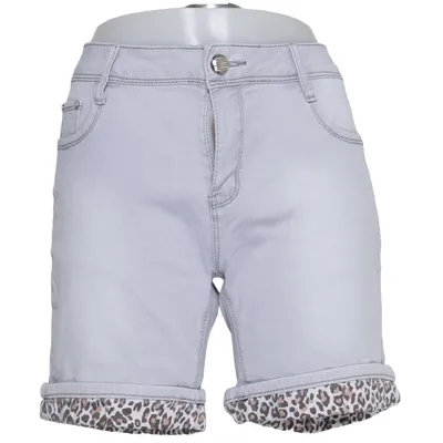 Jeansshorts (Grå, Flerfärgad) från Fashion Collection Bomull, Elastan, Polyester