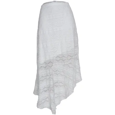 Maxi skirt (White) from Gina Tricot Elastane, Polyester