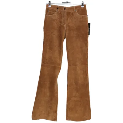 Leren broek (Bruin) van Gipsy Leer, Polyester