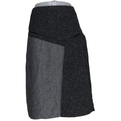 Kjol (Grå, Svart) från VISUAL Polyester, Viskos, Ull