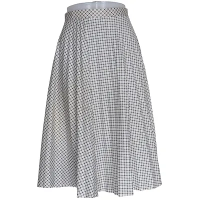 Skirt (White, Black) from Åsunda Polyester