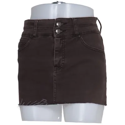 Jeanskjol (Brun) från Flash Jeans Bomull, Elastan, Polyester