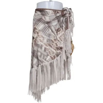 Wrap skirt (Beige, Brown) from Just M Viscose