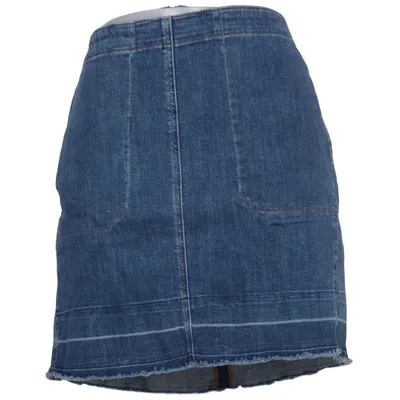 Jeansnederdel (Blå) fra ESPRIT Denim Bomuld, Elastan