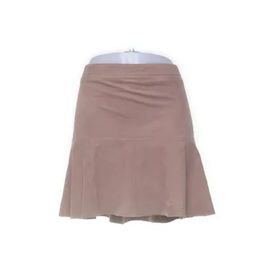 Läderkjol (Brun) från Second Female Mocka, Skinn, Polyester, Elastan