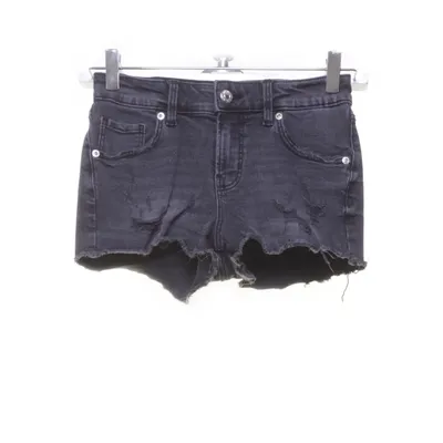 Denim shorts (Zwart) van Zara Katoen, Elastaan