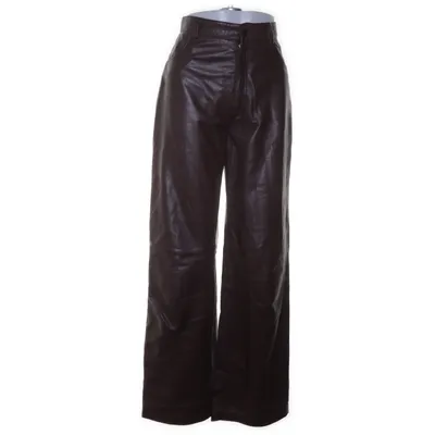 Läderbyxor (Brun) från Résumé Skinn, Polyester