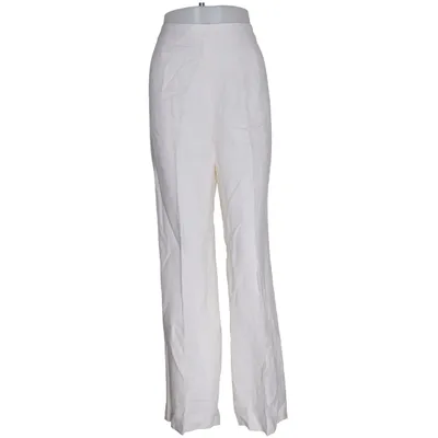 Pantalon patte d'éléphant (Blanc) de Evan-Picone Lin, Polyester, Viscose