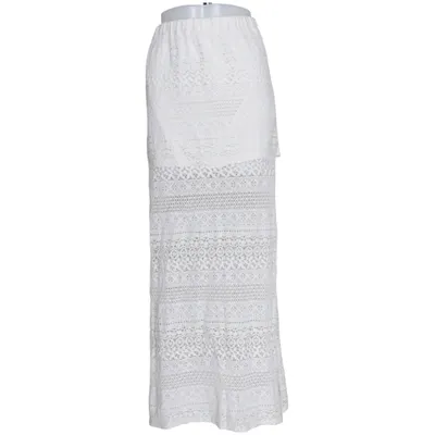 Maxi skirt (White) from Divided by H&M Cotton, Polyamide, Polyester, Viscose