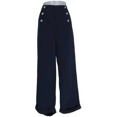 Palazzohose (Blau) von Banned Retro Elasthan, Polyester, Viskose
